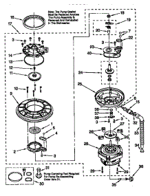 Pump And Motor parts for Kenmore Dishwasher 665.16701890 (66516701890, 665 16701890) from AppliancePartsPros.com