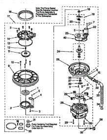 Pump And Motor parts for Kenmore Dishwasher 665.16705890 (66516705890, 665 16705890) from AppliancePartsPros.com