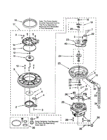 Pump And Motor parts for Kenmore Dishwasher 665.16708891 (66516708891, 665 16708891) from AppliancePartsPros.com