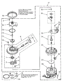 Pump And Motor parts for Kenmore Dishwasher 665.1670990 (6651670990, 665 1670990) from AppliancePartsPros.com