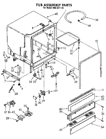 Tub Assembly parts for Kenmore Dishwasher 665.1671190 (6651671190, 665 1671190) from AppliancePartsPros.com