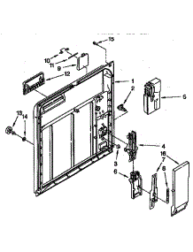 Inner Door Parts parts for Kenmore Dishwasher 665.1671192 (6651671192, 665 1671192) from AppliancePartsPros.com