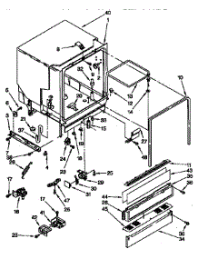 Tub Assembly Parts parts for Kenmore Dishwasher 665.1671192 (6651671192, 665 1671192) from AppliancePartsPros.com