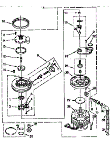 Pump And Motor Parts parts for Kenmore Dishwasher 665.1671592 (6651671592, 665 1671592) from AppliancePartsPros.com