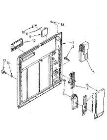 Inner Door parts for Kenmore Dishwasher 665.1671990 (6651671990, 665 1671990) from AppliancePartsPros.com