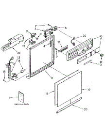 Frame And Console parts for Kenmore Dishwasher 665.1671990 (6651671990, 665 1671990) from AppliancePartsPros.com