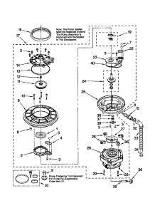 Pump And Motor parts for Kenmore Dishwasher 665.16727990 (66516727990, 665 16727990) from AppliancePartsPros.com