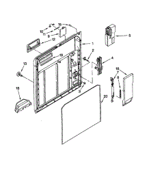 Inner Door parts for Kenmore Dishwasher 665.16734000 (66516734000, 665 16734000) from AppliancePartsPros.com