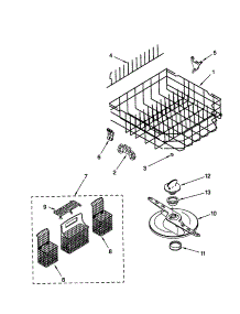 Lower Dishrack parts for Kenmore Dishwasher 665.16734000 (66516734000, 665 16734000) from AppliancePartsPros.com