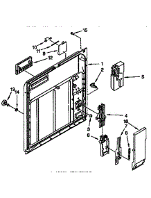 Inner Door Parts parts for Kenmore Dishwasher 665.1674190 (6651674190, 665 1674190) from AppliancePartsPros.com