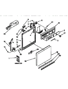 Frame And Console parts for Kenmore Dishwasher 665.1674191 (6651674191, 665 1674191) from AppliancePartsPros.com