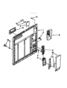 Inner Door parts for Kenmore Dishwasher 665.1674191 (6651674191, 665 1674191) from AppliancePartsPros.com
