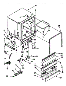 Tub Assembly parts for Kenmore Dishwasher 665.1674192 (6651674192, 665 1674192) from AppliancePartsPros.com