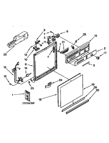 Frame And Console Parts parts for Kenmore Dishwasher 665.1674192 (6651674192, 665 1674192) from AppliancePartsPros.com