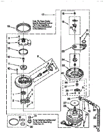 Pump And Motor parts for Kenmore Dishwasher 665.1674193 (6651674193, 665 1674193) from AppliancePartsPros.com