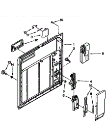 Inner Door parts for Kenmore Dishwasher 665.1674991 (6651674991, 665 1674991) from AppliancePartsPros.com