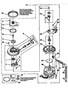 Pump And Motor parts for Kenmore Dishwasher 665.1674991 (6651674991, 665 1674991) from AppliancePartsPros.com