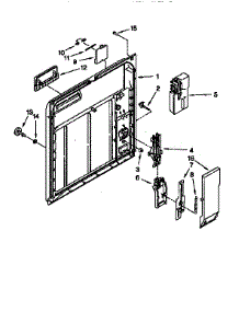 Inner Door Parts parts for Kenmore Dishwasher 665.1674992 (6651674992, 665 1674992) from AppliancePartsPros.com