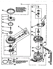 Pump And Motor Parts parts for Kenmore Dishwasher 665.1674992 (6651674992, 665 1674992) from AppliancePartsPros.com
