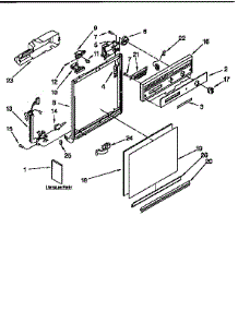 Frame And Console parts for Kenmore Dishwasher 665.1674993 (6651674993, 665 1674993) from AppliancePartsPros.com