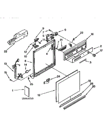 Frame And Console parts for Kenmore Dishwasher 665.1674994 (6651674994, 665 1674994) from AppliancePartsPros.com