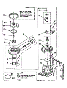 Pump And Motor parts for Kenmore Dishwasher 665.1674994 (6651674994, 665 1674994) from AppliancePartsPros.com