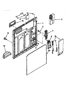 Inner Door parts for Kenmore Dishwasher 665.17708890 (66517708890, 665 17708890) from AppliancePartsPros.com