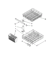 Dishrack Parts, Optional Parts parts for Kenmore Dishwasher 665.17709K600 (66517709K600, 665 17709K600) from AppliancePartsPros.com