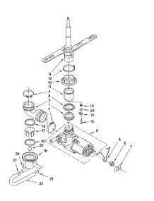 Pump And Spray Arm Parts parts for Kenmore Dishwasher 665.17709K600 (66517709K600, 665 17709K600) from AppliancePartsPros.com
