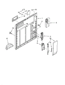 Inner Door Parts parts for Kenmore Dishwasher 665.17709K600 (66517709K600, 665 17709K600) from AppliancePartsPros.com