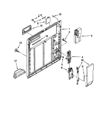 Inner Door parts for Kenmore Dishwasher 665.17722000 (66517722000, 665 17722000) from AppliancePartsPros.com
