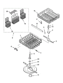 Dishrack Parts parts for Kenmore Dishwasher 665.17722001 (66517722001, 665 17722001) from AppliancePartsPros.com