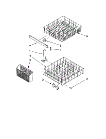 Dishrack Parts parts for Kenmore Dishwasher 665.17722K900 (66517722K900, 665 17722K900) from AppliancePartsPros.com