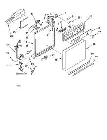 Frame And Console Parts parts for Kenmore Dishwasher 665.17729001 (66517729001, 665 17729001) from AppliancePartsPros.com
