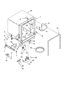 Tub Assembly Parts parts for Kenmore Dishwasher 665.17729001 (66517729001, 665 17729001) from AppliancePartsPros.com