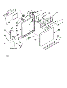 Frame And Console Parts parts for Kenmore Dishwasher 665.17729002 (66517729002, 665 17729002) from AppliancePartsPros.com