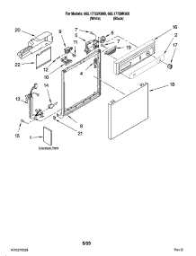 Frame And Console Parts parts for Kenmore Dishwasher 665.17729K900 (66517729K900, 665 17729K900) from AppliancePartsPros.com