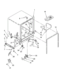Tub Assembly Parts parts for Kenmore Dishwasher 665.17729K900 (66517729K900, 665 17729K900) from AppliancePartsPros.com