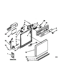 Frame And Console parts for Kenmore Dishwasher 665.17731790 (66517731790, 665 17731790) from AppliancePartsPros.com