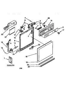 Frame And Console parts for Kenmore Dishwasher 665.17731791 (66517731791, 665 17731791) from AppliancePartsPros.com