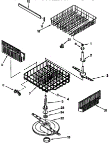 Dishrack parts for Kenmore Dishwasher 665.17731791 (66517731791, 665 17731791) from AppliancePartsPros.com