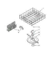 Lower Dishrack Parts parts for Kenmore Dishwasher 665.17732K900 (66517732K900, 665 17732K900) from AppliancePartsPros.com