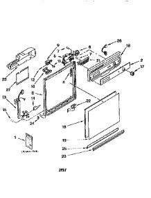 Frame And Console parts for Kenmore Dishwasher 665.17735790 (66517735790, 665 17735790) from AppliancePartsPros.com