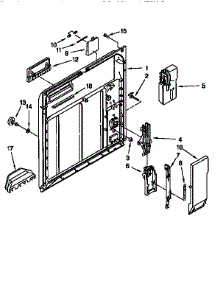 Inner Door parts for Kenmore Dishwasher 665.17735791 (66517735791, 665 17735791) from AppliancePartsPros.com