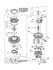Pump And Motor parts for Kenmore Dishwasher 665.17739990 (66517739990, 665 17739990) from AppliancePartsPros.com
