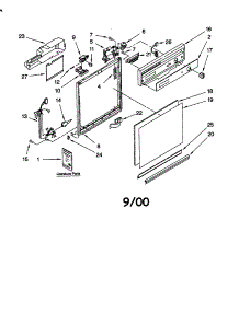 Frame And Console parts for Kenmore Dishwasher 665.17739992 (66517739992, 665 17739992) from AppliancePartsPros.com