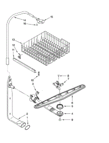 Upper Dishrack And Water Feed Parts parts for Kenmore Dishwasher 665.17739K900 (66517739K900, 665 17739K900) from AppliancePartsPros.com