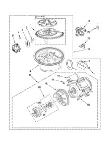 Pump And Motor Parts parts for Kenmore Dishwasher 665.17742K011 (66517742K011, 665 17742K011) from AppliancePartsPros.com