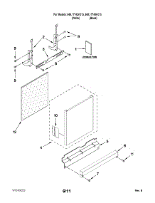 Door And Panel Parts parts for Kenmore Dishwasher 665.17742K013 (66517742K013, 665 17742K013) from AppliancePartsPros.com