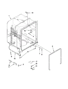 Tub And Frame Parts parts for Kenmore Dishwasher 665.17742K015 (66517742K015, 665 17742K015) from AppliancePartsPros.com